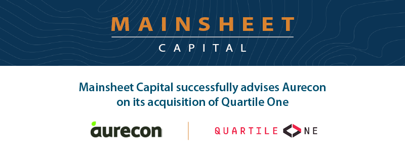 Mainsheet Capital successfully advises Aurecon on its acquisition of Quartile One