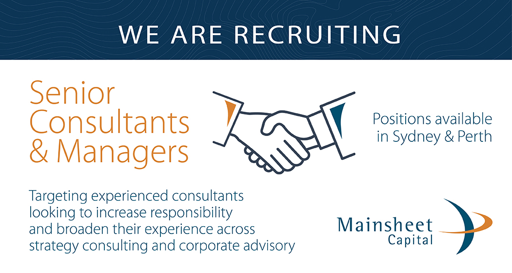RECRUITMENT – Senior Consultants and Managers